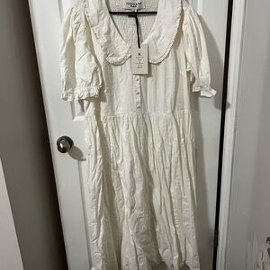 JessaKae White Ruffled Dress
